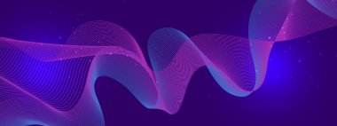 Zengin Bir Arkaplanda Canlı Soyut Dalga Tasarımı, Dinamik ve Fütürist Bir His Oluşturma, Dijital Sanat, Arkaplan ve Yaratıcı Projeler İçin Mükemmel