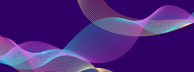 Renkli Soyut Dalga Arkaplan Modern Teknolojisi