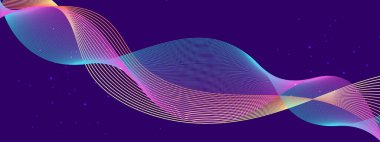 Zengin Bir Arkaplanda Canlı Soyut Dalga Tasarımı, Dinamik ve Fütürist Bir His Oluşturma, Dijital Sanat, Arkaplan ve Yaratıcı Projeler İçin Mükemmel