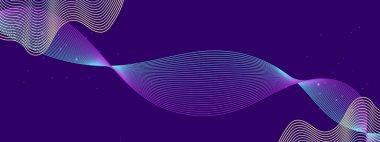 Modern Arkaplanda Soyut Dalga Şablonu Gradyan Renkleri. Modern tasarımlar, teknoloji temaları veya yaratıcı projeler için ideal