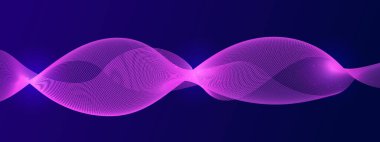 Karanlık Yıldızlı Arkaplanda Renkli Soyut Dalgalar. Arkaplan, Sunumlar ve Dijital Sanat Kavramları İçin Mükemmel