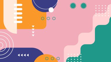 Sıcak Renkli Tonlardaki Soyut Geometrik Desen