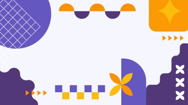 Geometrik Şekiller ve Desenler ile Renkli Soyut Arkaplan