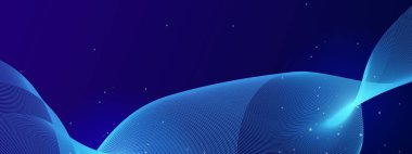 Aydınlık Efektli Karanlık Arkaplanda Soyut Gradyan Dalgası