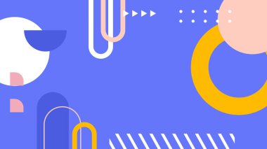 Canlı Geometrik Soyut Arkaplan. Dinamik Soyut Arkaplan Şekilleri Renkli Şekiller halinde. Modern, oyuncu bir estetik gerektiren Tasarım Projeleri için mükemmel.