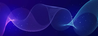 Akan Neon girdapları ve parıltıları olan soyut bir arkaplan. Yaratıcı ve Teknolojik Temalar İçin Mükemmel