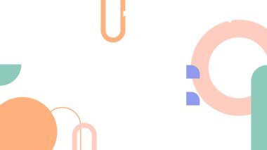 Geometrik Desenler ile Renkli Soyut Şekiller Arkaplanı