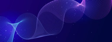 Renkli Soyut Dalga Arkaplan Modern Teknolojisi