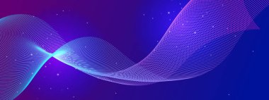 Teknoloji arka planında soyut Akışkan Dalga Tasarımı. Dijital Sanat Sunumları, Yaratıcı Projeler ve Tasarım İlhamları için Mükemmel