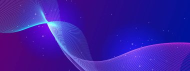 Renkli Soyut Dalga Arkaplan Modern Teknolojisi