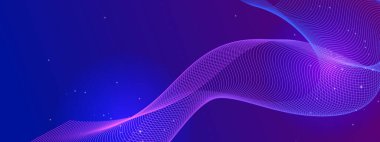 Modern Arkaplanda Soyut Dalga Şablonu Gradyan Renkleri. Modern tasarımlar, teknoloji temaları veya yaratıcı projeler için ideal