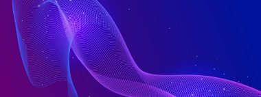 Canlı Akan Işık Dalgaları ile Soyut Arkaplan. Teknoloji, fütüristik temalar ve yaratıcı projeler için ideal.