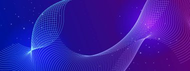 Arkaplanda Canlı Soyut Işık Dalgaları