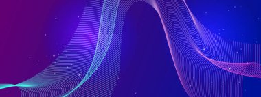 Teknoloji arka planında soyut Akışkan Dalga Tasarımı. Dijital Sanat Sunumları, Yaratıcı Projeler ve Tasarım İlhamları için Mükemmel