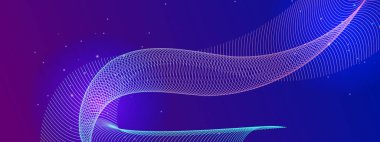 Soyut Renkli Dalga Tasarımı Arkaplanı. Yaratıcı Projeler ve Dijital Temalar İçin Mükemmel