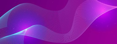 Derin Modern Teknoloji Arkaplanında Soyut Işık Dalgaları