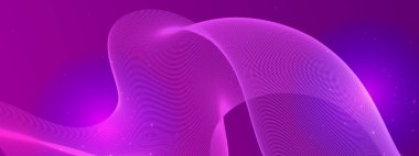 Karanlık Arkaplanda Soyut Renkli Dalga Deseni