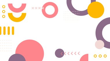 Canlı Geometrik Soyut Arkaplan. Dinamik Soyut Arkaplan Şekilleri Renkli Şekiller halinde. Modern, oyuncu bir estetik gerektiren Tasarım Projeleri için mükemmel.