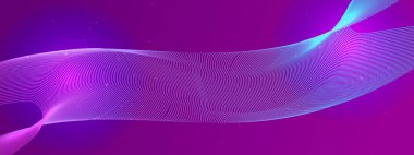 Modern Arkaplanda Soyut Dalga Şablonu Gradyan Renkleri. Modern tasarımlar, teknoloji temaları veya yaratıcı projeler için ideal