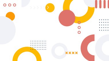 Şekilleri olan renkli soyut geometrik desen. Arkaplan, Sanat Projeleri ve Modern Tasarım Konseptleri için ideal.