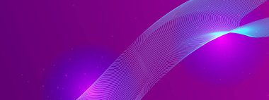 Aydınlık Efektli Karanlık Arkaplanda Soyut Gradyan Dalgası