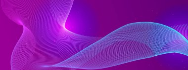 Karanlık Arkaplanda Soyut Renkli Dalga Deseni