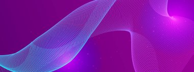 Renkli Soyut Dalga Arkaplan Modern Teknolojisi