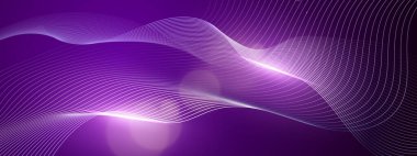 Karanlık Yıldızlı Arkaplanda Renkli Soyut Dalgalar. Arkaplan, Sunumlar ve Dijital Sanat Kavramları İçin Mükemmel