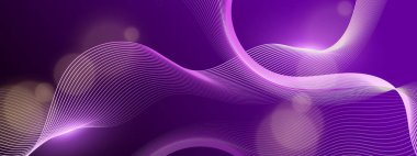 Aydınlık Efektli Karanlık Arkaplanda Soyut Gradyan Dalgası