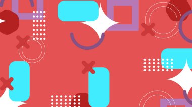 Sıcak Renkli Tonlardaki Soyut Geometrik Desen