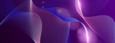 Karanlık Arkaplanda Soyut Renkli Dalga Deseni