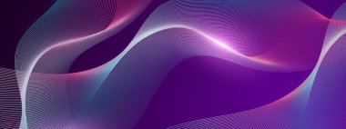 Modern Arkaplanda Soyut Dalga Şablonu Gradyan Renkleri. Modern tasarımlar, teknoloji temaları veya yaratıcı projeler için ideal