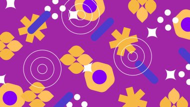 Sıcak Renkli Tonlardaki Soyut Geometrik Desen