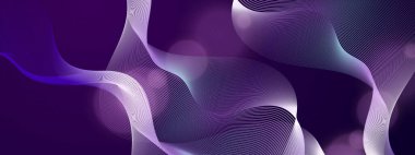 Karanlık Yıldızlı Arkaplanda Renkli Soyut Dalgalar. Arkaplan, Sunumlar ve Dijital Sanat Kavramları İçin Mükemmel