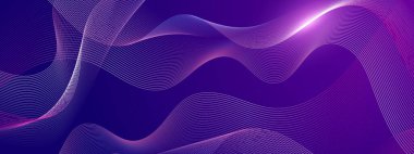 Karanlık Arkaplanda Soyut Renkli Dalga Deseni