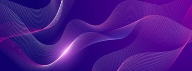 Modern Arkaplanda Soyut Dalga Şablonu Gradyan Renkleri. Modern tasarımlar, teknoloji temaları veya yaratıcı projeler için ideal
