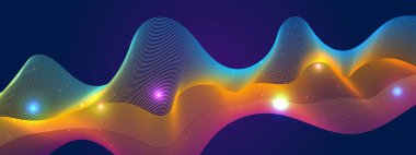 Arkaplanda Parlayan Soyut Dalgalar