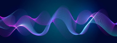 Zengin Bir Arkaplanda Canlı Soyut Dalga Tasarımı, Dinamik ve Fütürist Bir His Oluşturma, Dijital Sanat, Arkaplan ve Yaratıcı Projeler İçin Mükemmel