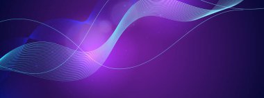 Modern Arkaplanda Soyut Dalga Şablonu Gradyan Renkleri. Modern tasarımlar, teknoloji temaları veya yaratıcı projeler için ideal