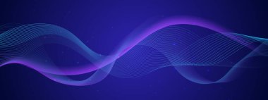 Canlı Akan Işık Dalgaları ile Soyut Arkaplan. Teknoloji, fütüristik temalar ve yaratıcı projeler için ideal.