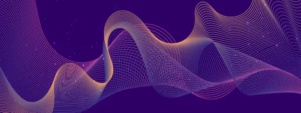 Zengin Bir Arkaplanda Canlı Soyut Dalga Tasarımı, Dinamik ve Fütürist Bir His Oluşturma, Dijital Sanat, Arkaplan ve Yaratıcı Projeler İçin Mükemmel