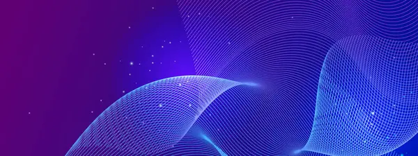 Renkli Soyut Dalga Arkaplan Modern Teknolojisi