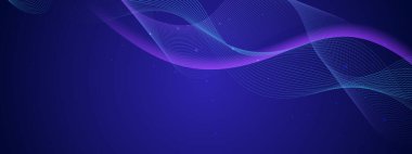 Aydınlık Efektli Karanlık Arkaplanda Soyut Gradyan Dalgası