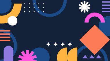 Sıcak Renkli Tonlardaki Soyut Geometrik Desen