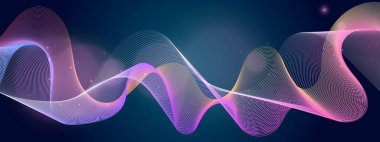 Soyut Renkli Dalga Tasarımı Arkaplanı. Yaratıcı Projeler ve Dijital Temalar İçin Mükemmel