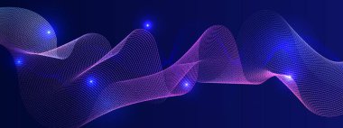 Teknoloji arka planında soyut Akışkan Dalga Tasarımı. Dijital Sanat Sunumları, Yaratıcı Projeler ve Tasarım İlhamları için Mükemmel