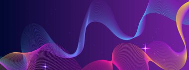 Canlı Arkaplanda Soyut Renkli Dalga