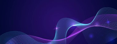 Modern Arkaplanda Soyut Dalga Şablonu Gradyan Renkleri. Modern tasarımlar, teknoloji temaları veya yaratıcı projeler için ideal