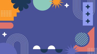 Sıcak Renkli Tonlardaki Soyut Geometrik Desen