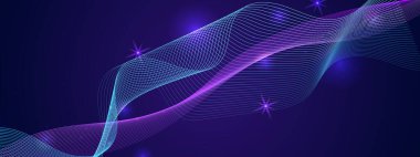 Teknoloji arka planında soyut Akışkan Dalga Tasarımı. Dijital Sanat Sunumları, Yaratıcı Projeler ve Tasarım İlhamları için Mükemmel